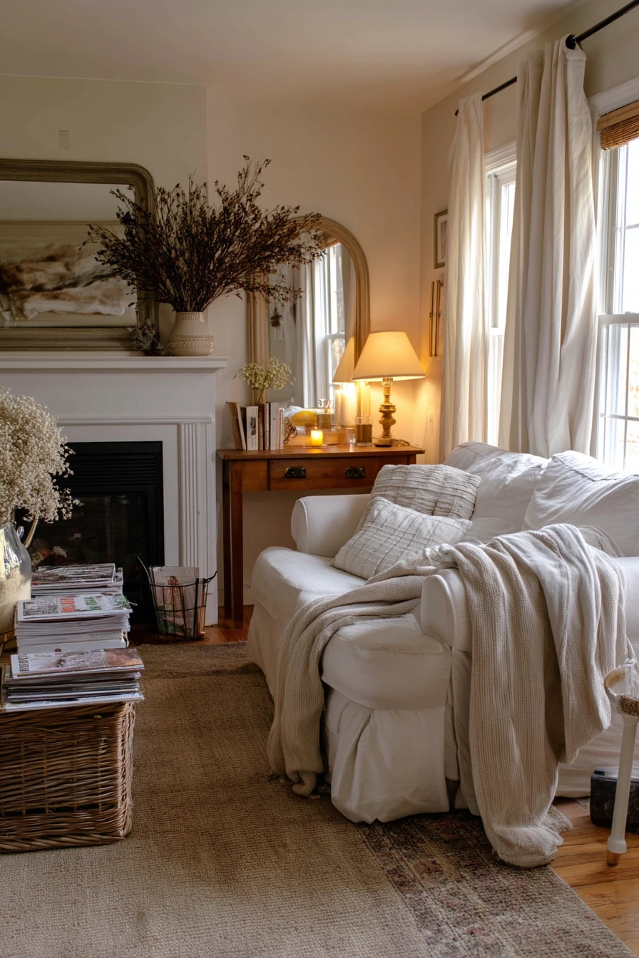 Renter-Friendly Country Living Room Refresh