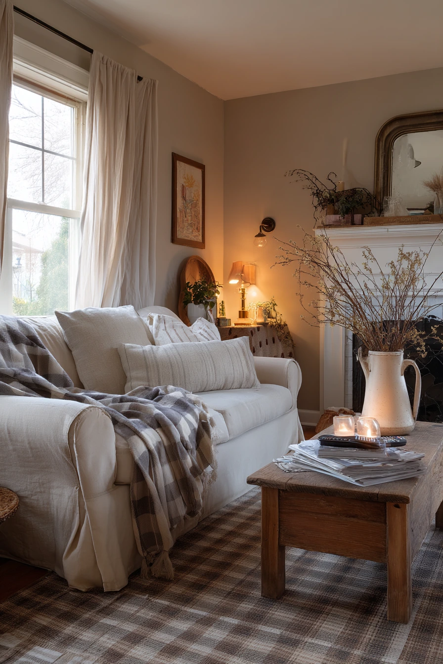 Renter-Friendly Country Living Room Refresh