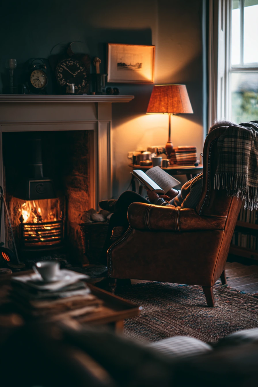 Quiet Evening by the Fire