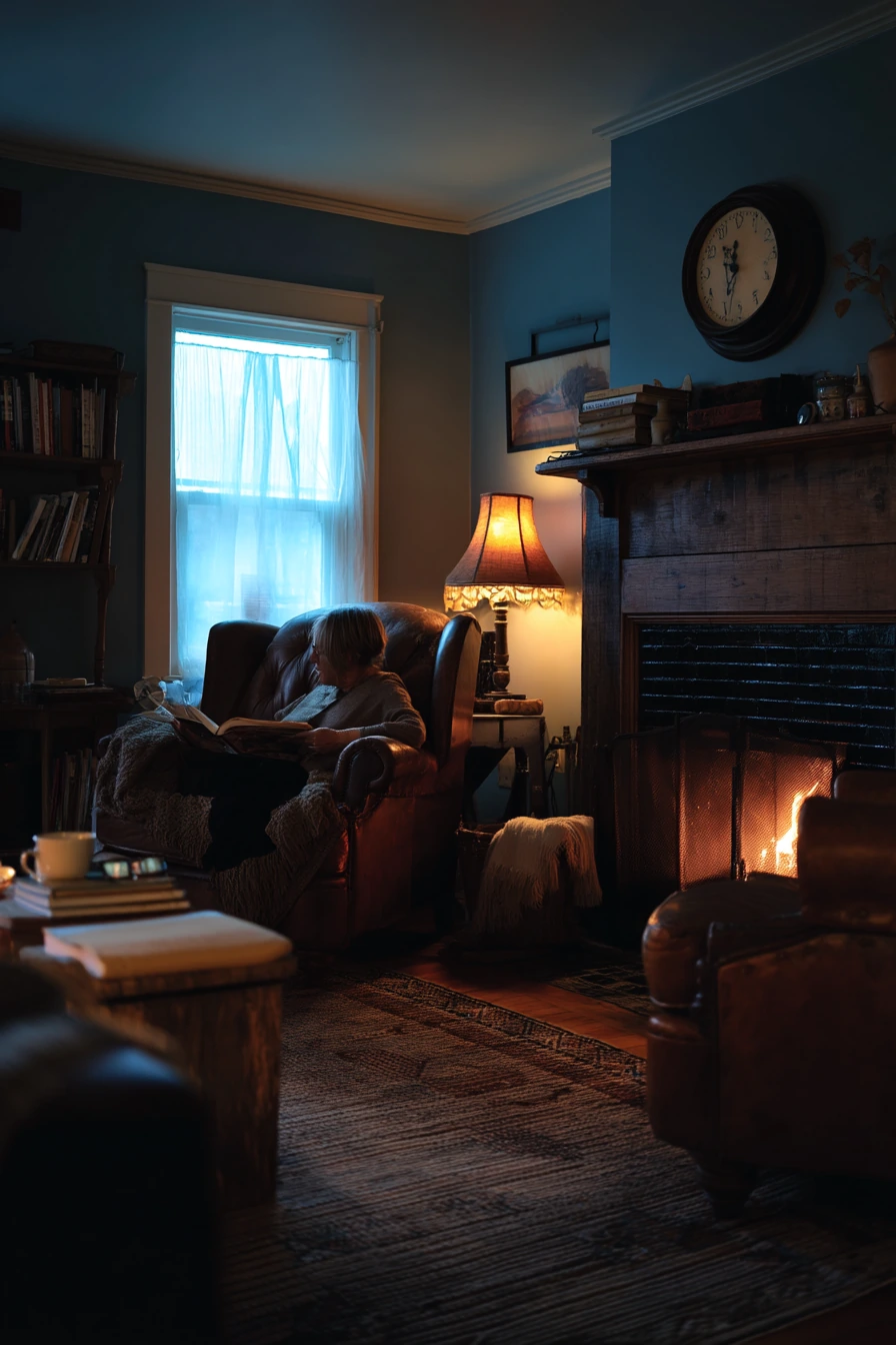 Quiet Evening by the Fire
