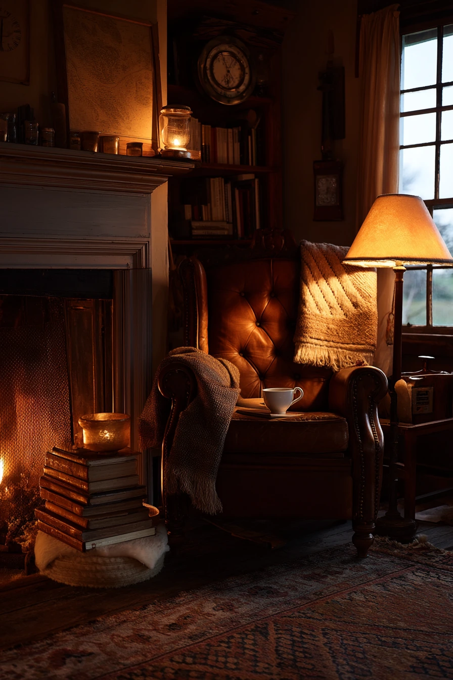 Quiet Evening by the Fire