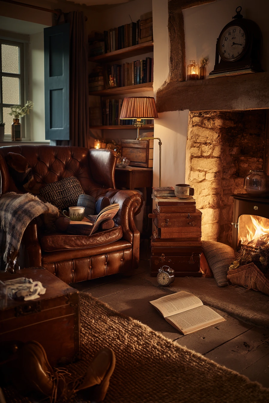 Quiet Evening by the Fire