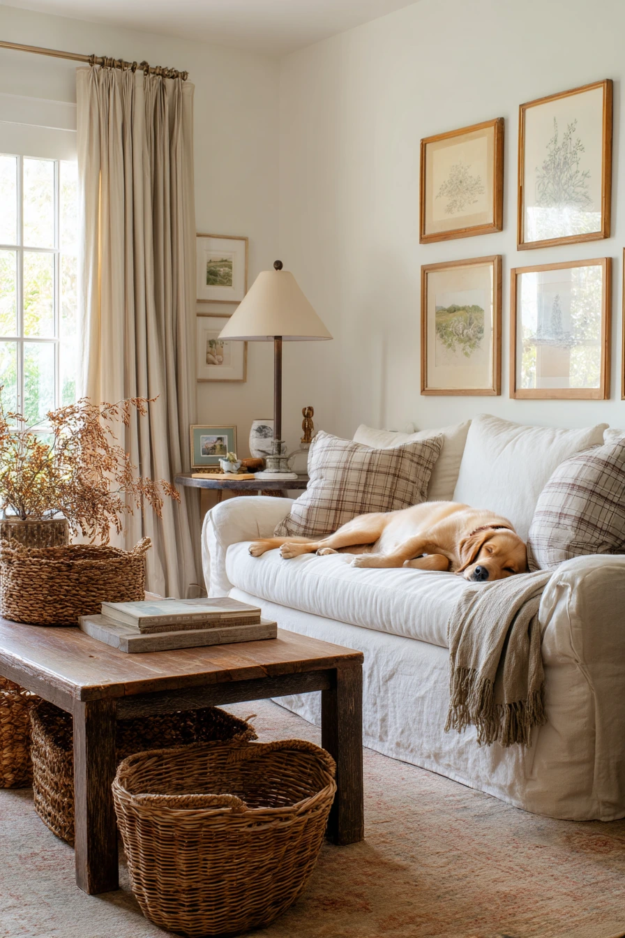 Pet-Friendly Country Living Room