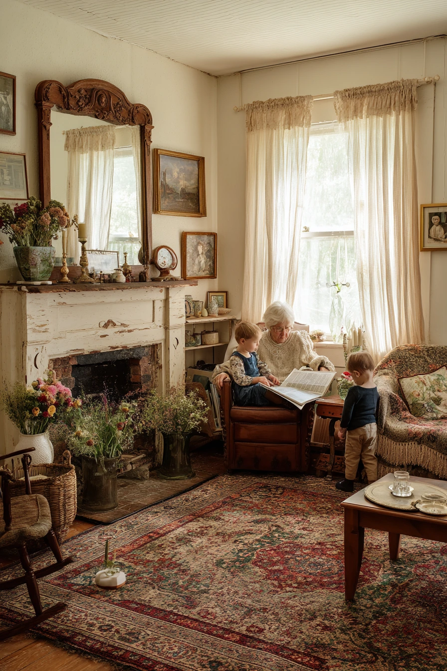 Heritage Country Living Room with Collected Layers