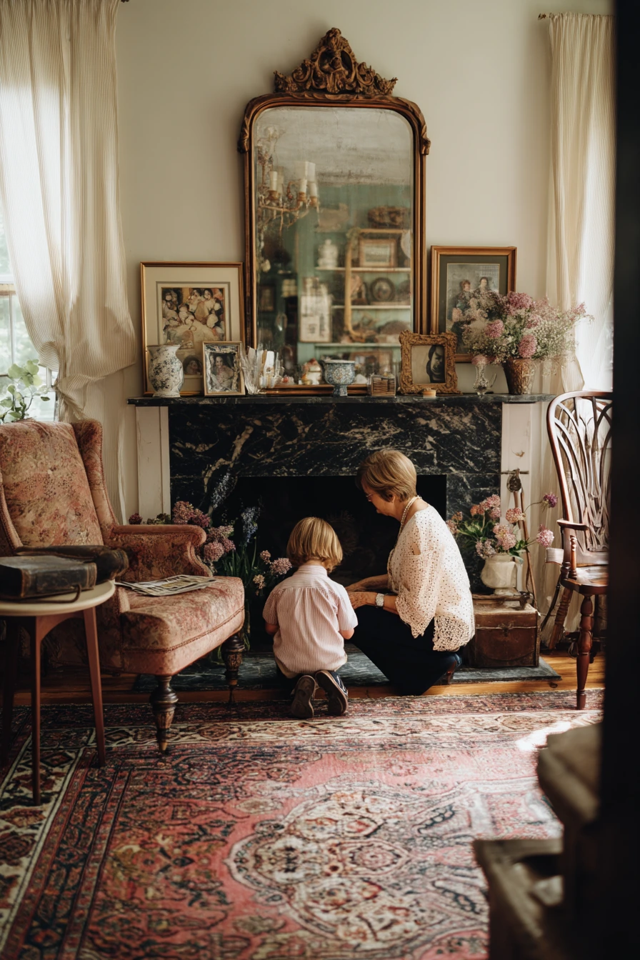 Heritage Country Living Room with Collected Layers