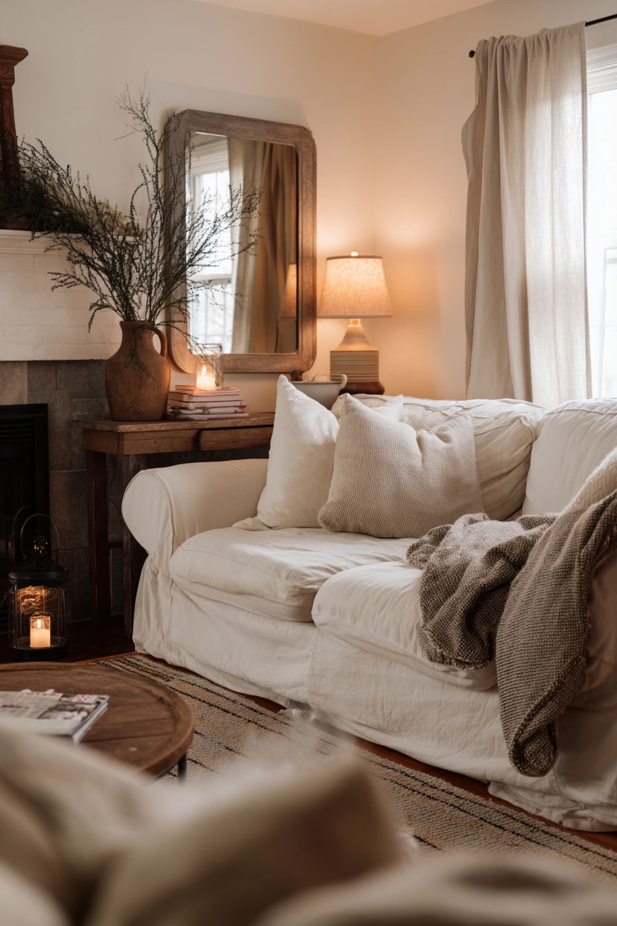 Renter-Friendly Country Living Room Refresh