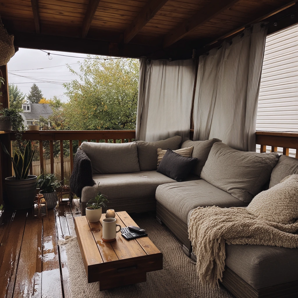 Rainy Day Covered Deck Lounge