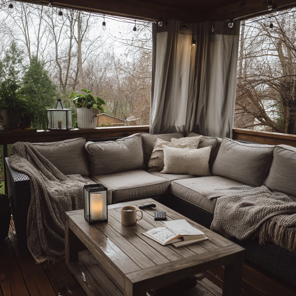 Rainy Day Covered Deck Lounge