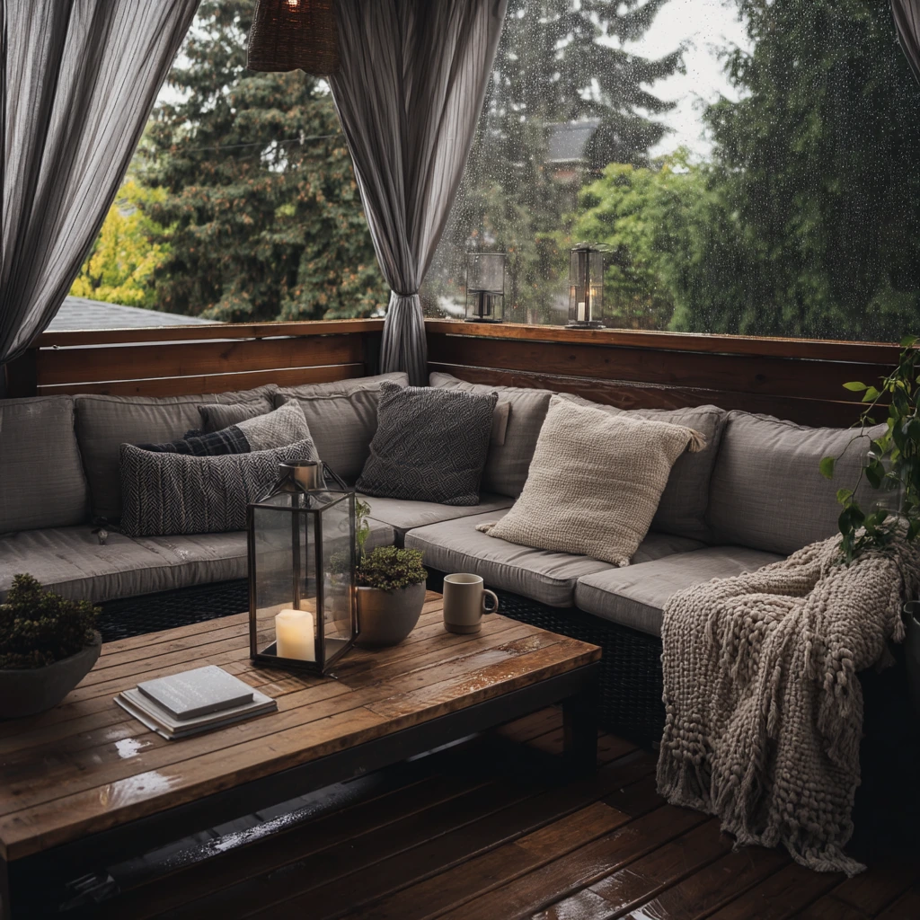 Rainy Day Covered Deck Lounge