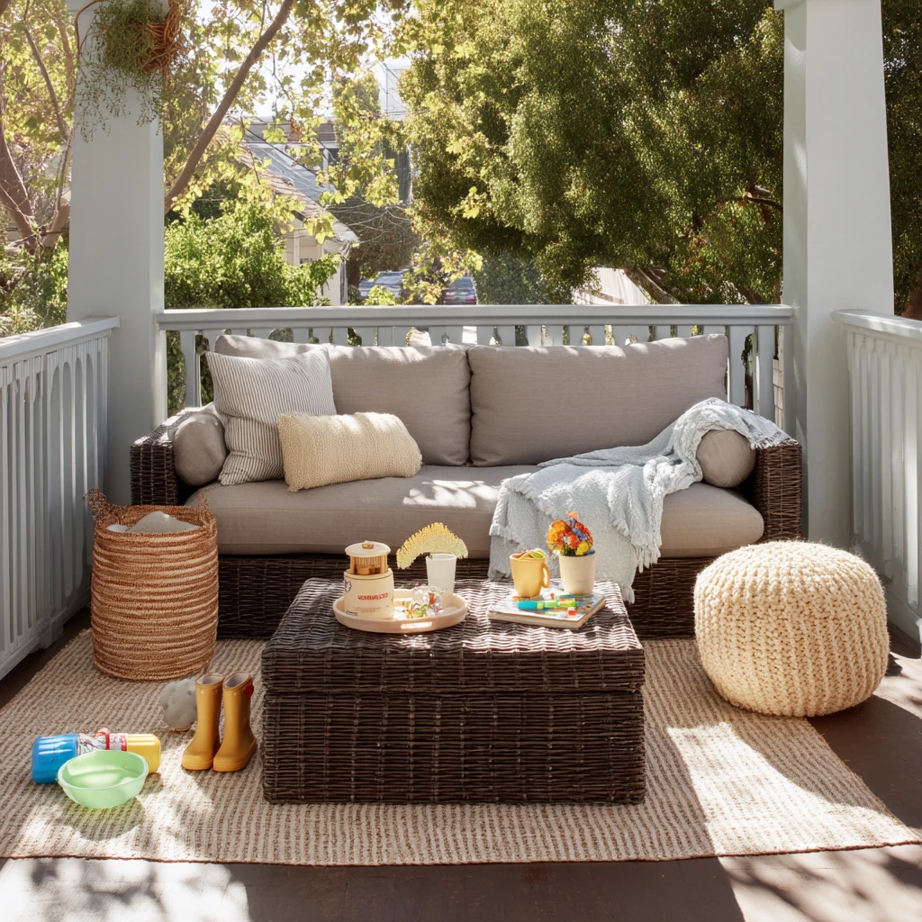 Toddler-Safe Covered Deck Hangout