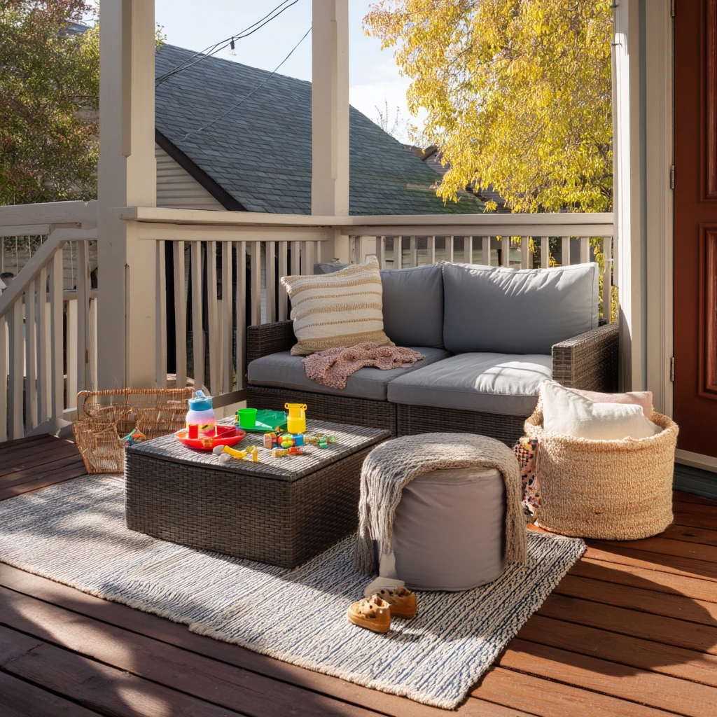 Toddler-Safe Covered Deck Hangout