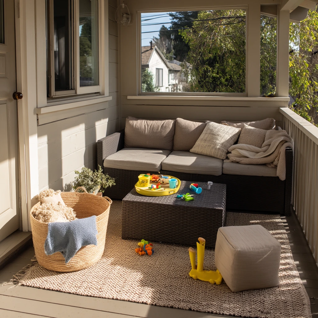 Toddler-Safe Covered Deck Hangout