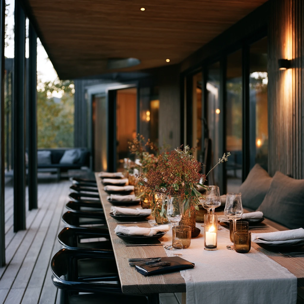 Chic Evening Entertaining Deck