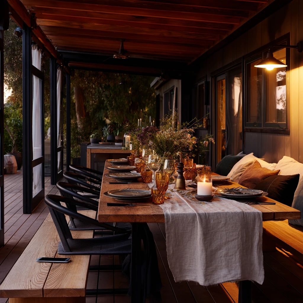 Chic Evening Entertaining Deck