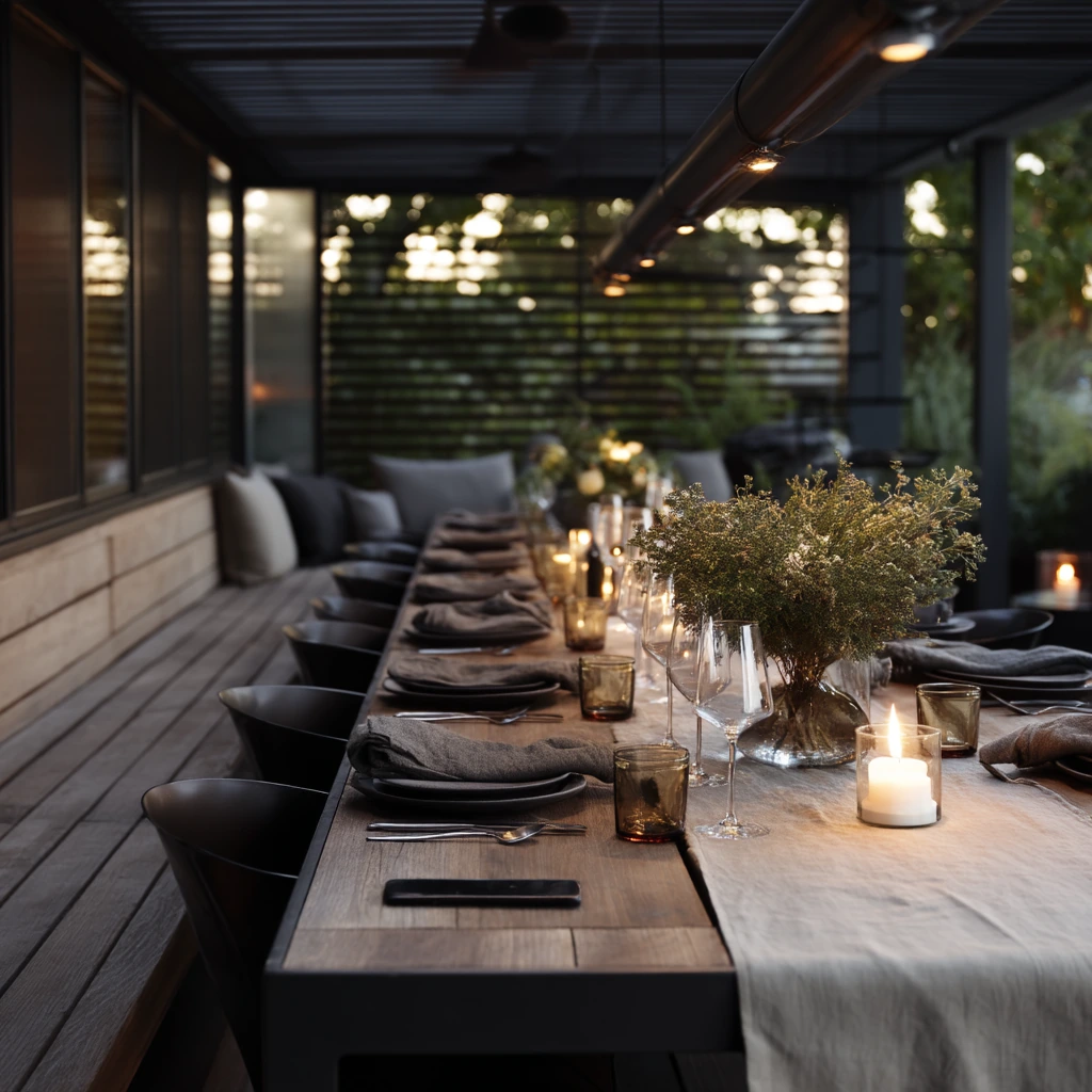 Chic Evening Entertaining Deck