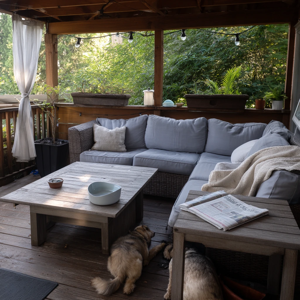 Pet-Loving Covered Deck Morning