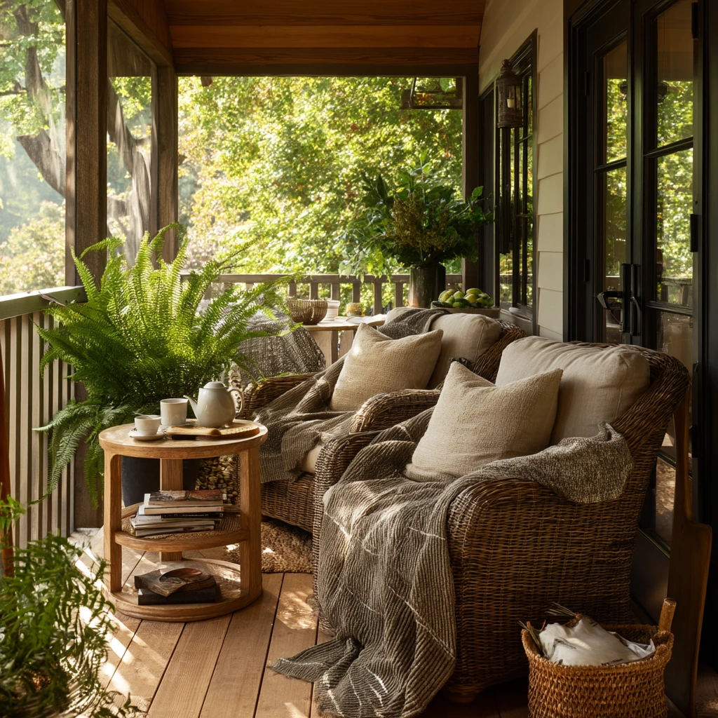 Quiet Reading Nook Covered Deck