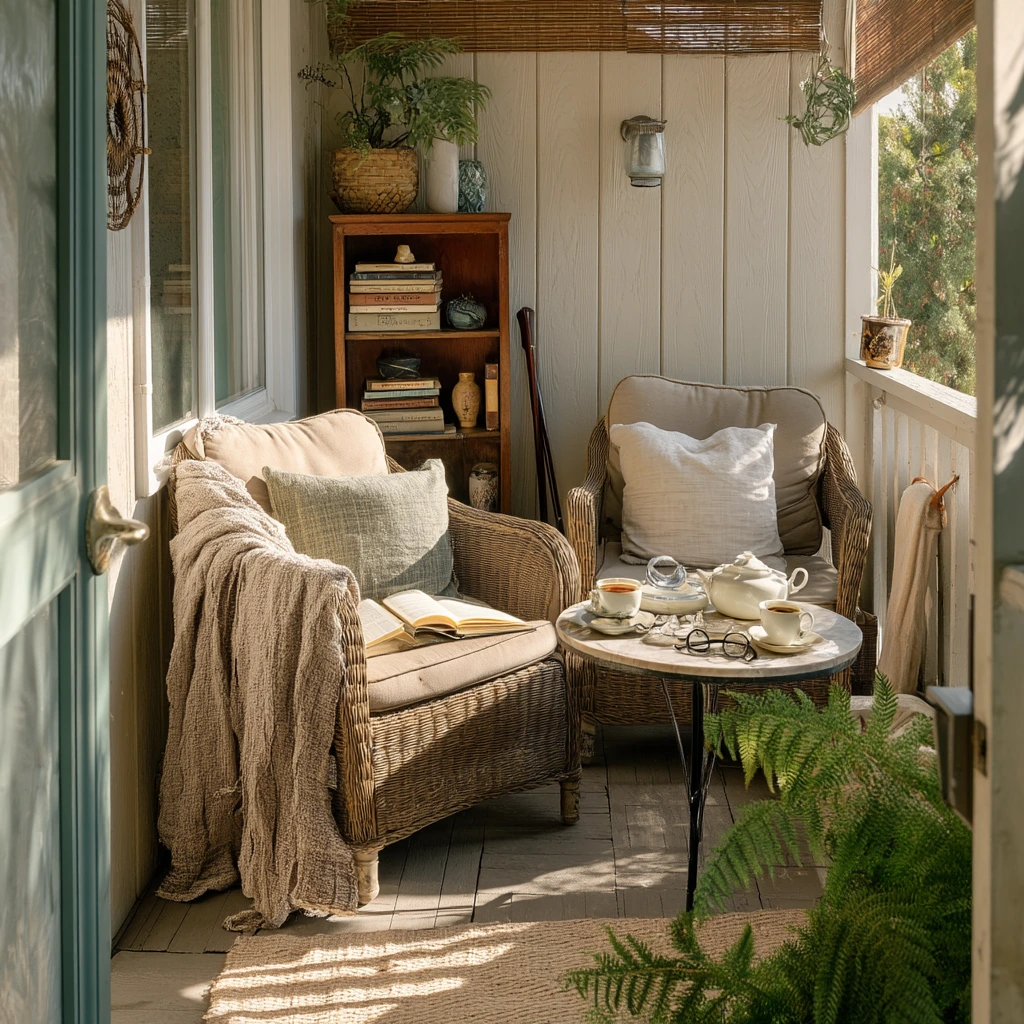 Quiet Reading Nook Covered Deck