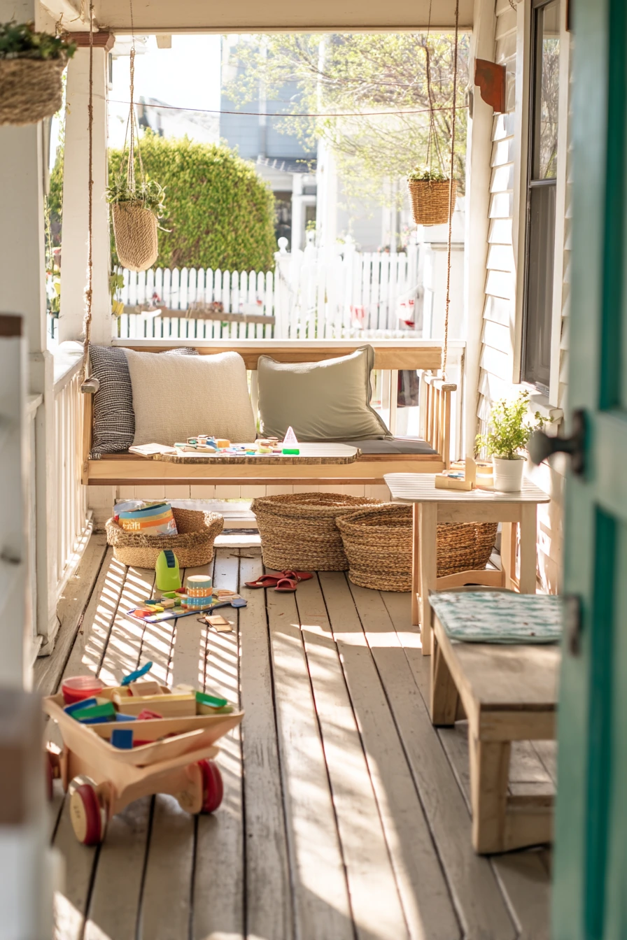 Kid-Friendly Porch Play Zone
