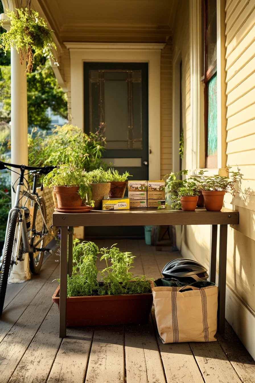 Front Porch with Garden-Morning Ritual