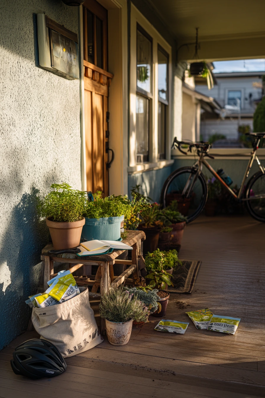 Front Porch with Garden-Morning Ritual