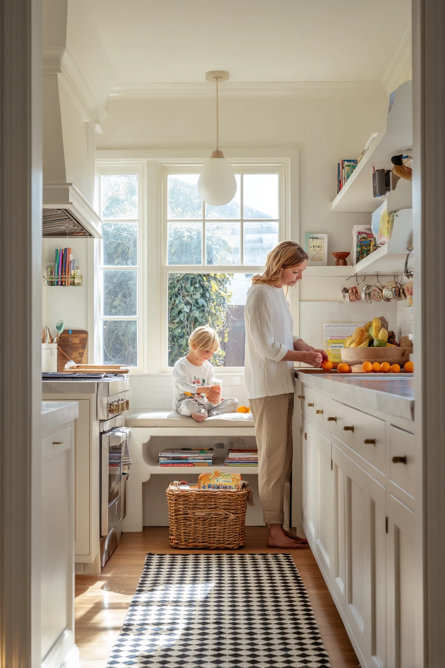 Family Kitchen at After-School Hour