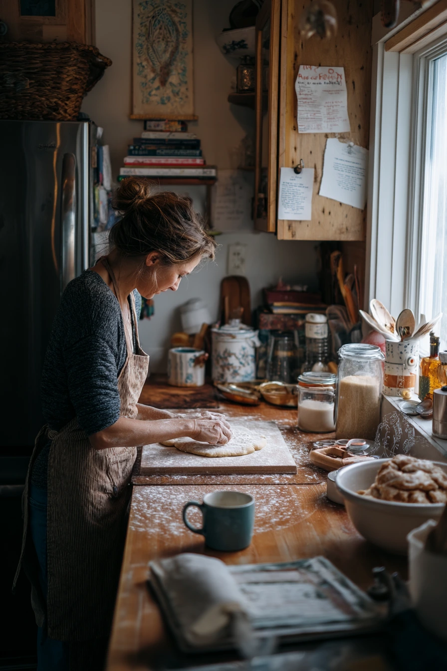 Baker’s Kitchen with Flour on the Counter