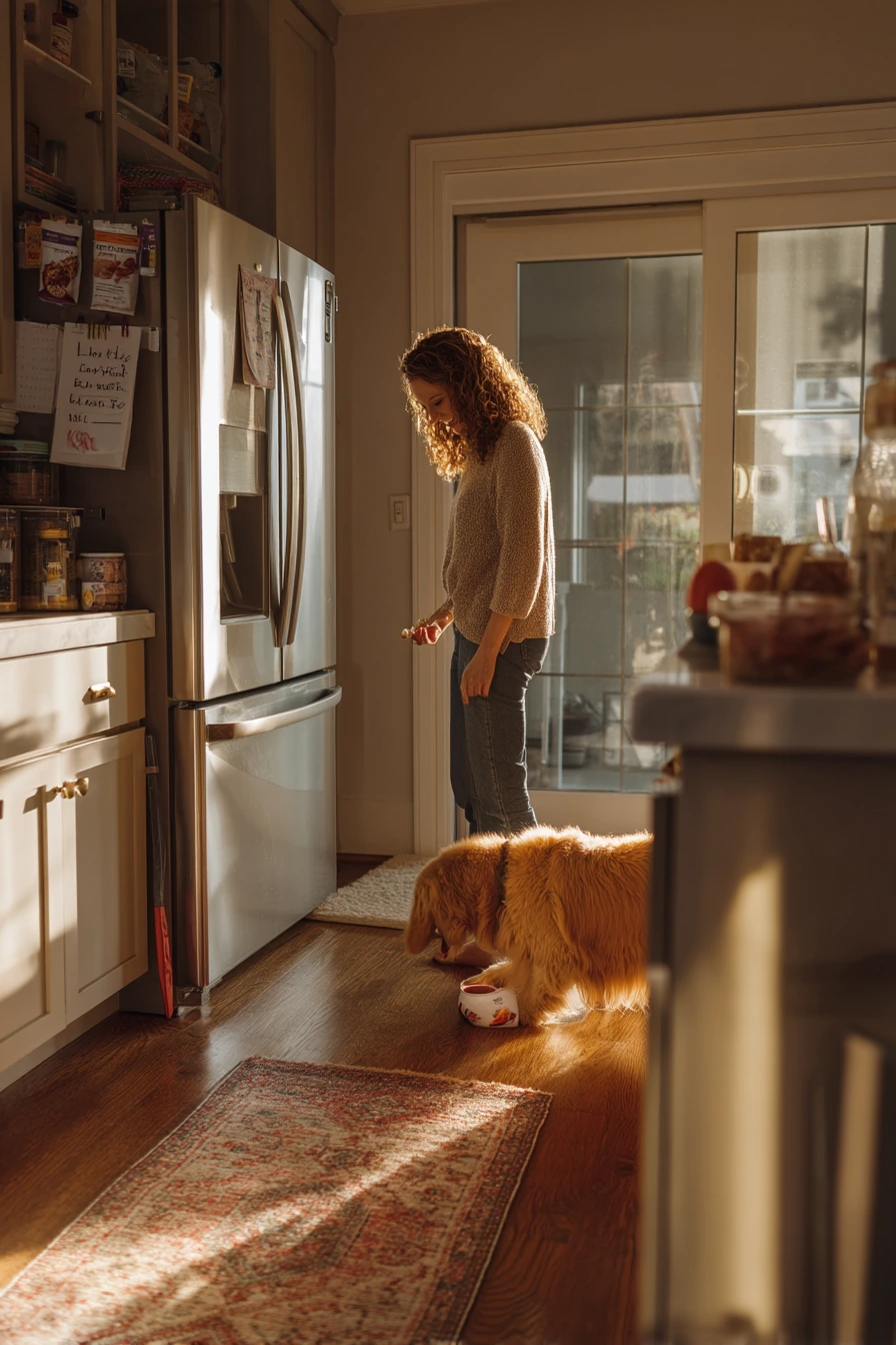 Pet-Friendly Kitchen with Quiet Morning Mess