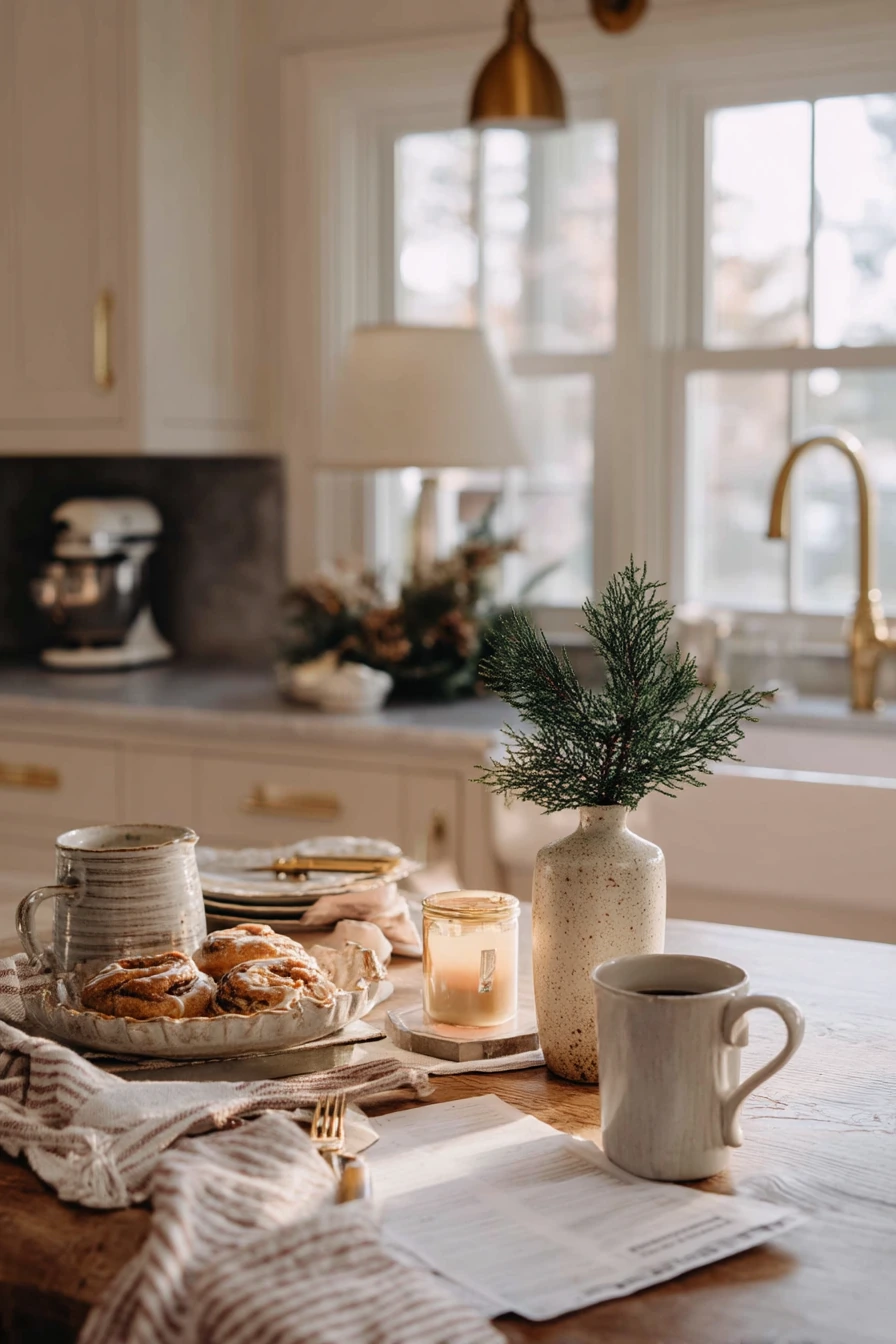 Holiday-Ready Kitchen with Subtle Seasonal Warmth