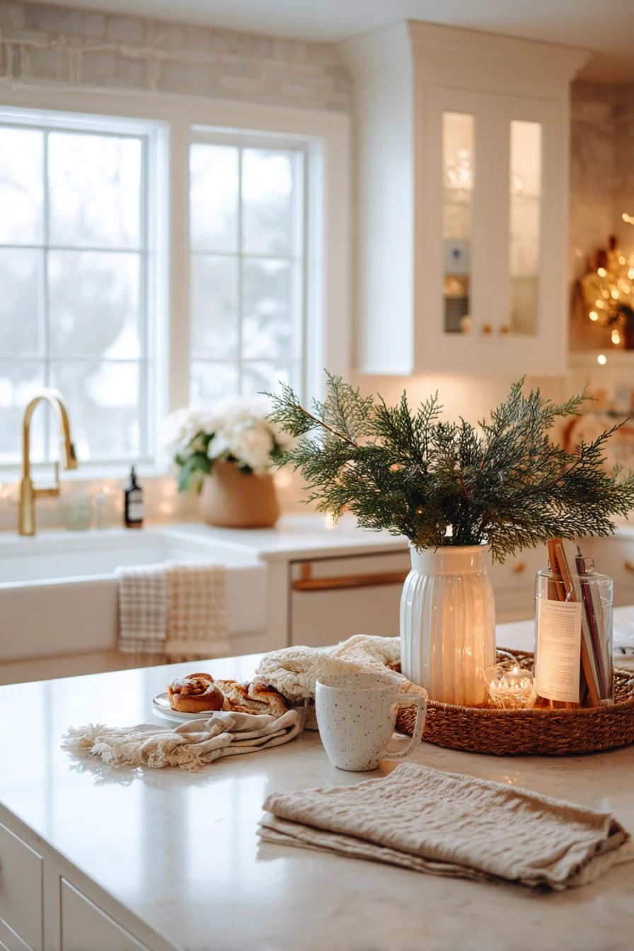 Holiday-Ready Kitchen with Subtle Seasonal Warmth