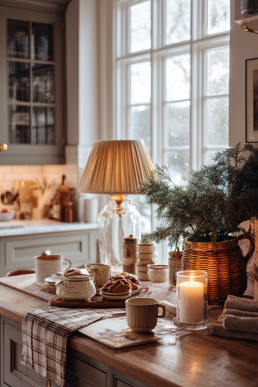 Holiday-Ready Kitchen with Subtle Seasonal Warmth