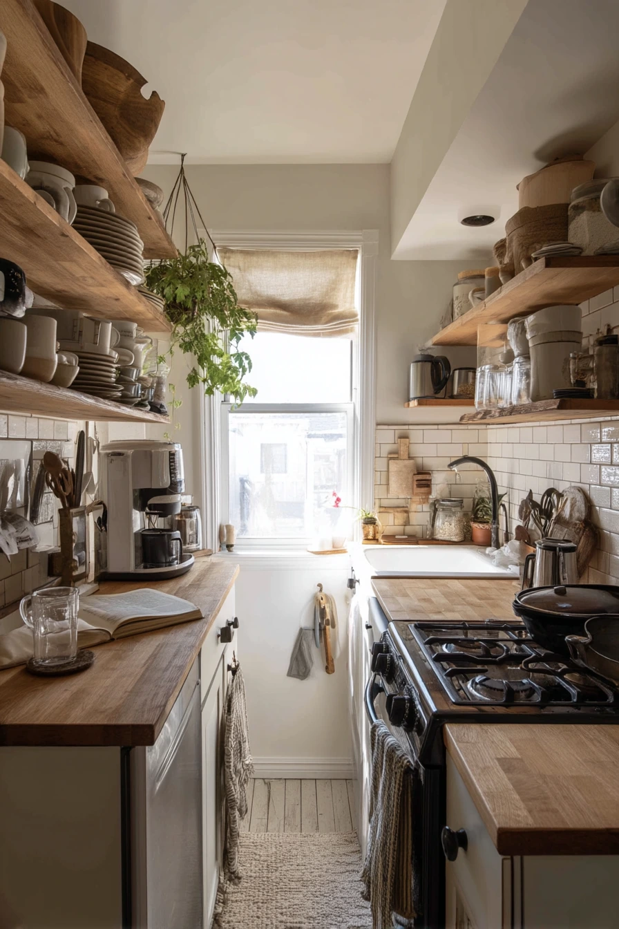 Small Galley Kitchen, Morning Coffee Ritual