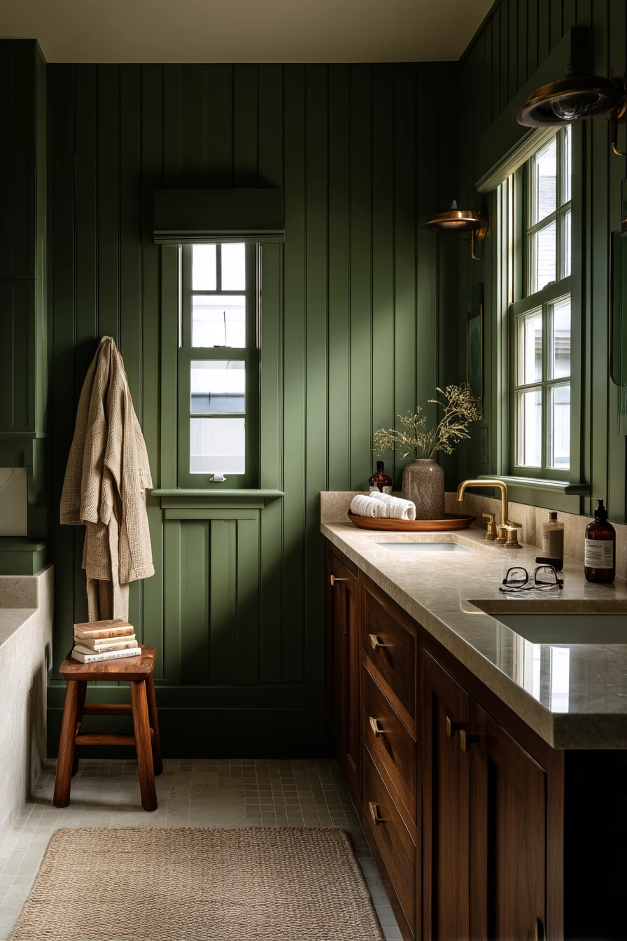 Moody Craftsman Primary Bath Retreat