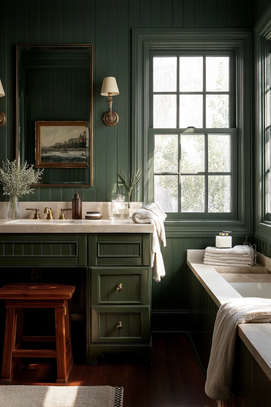 Moody Craftsman Primary Bath Retreat