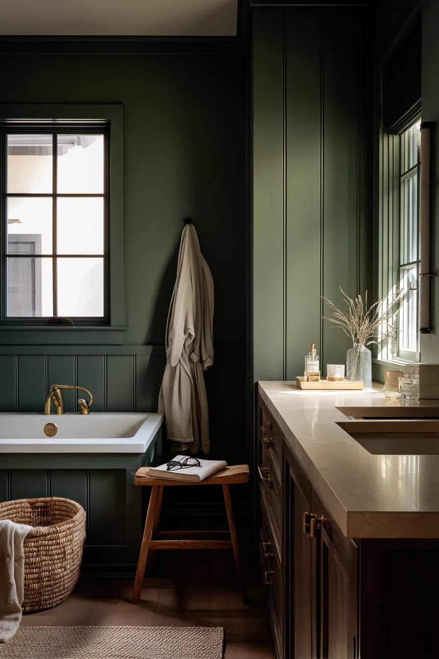 Moody Craftsman Primary Bath Retreat