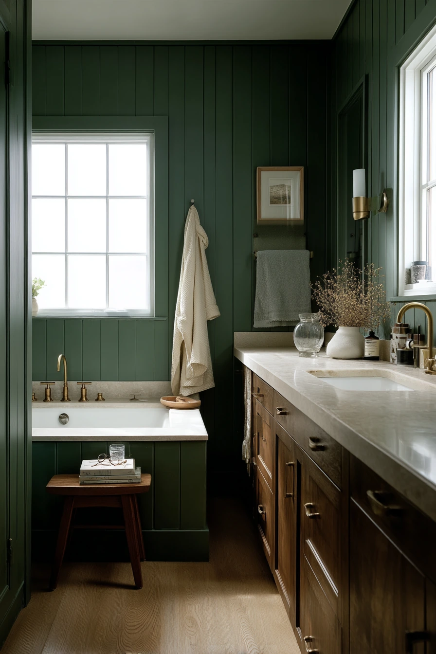 Moody Craftsman Primary Bath Retreat