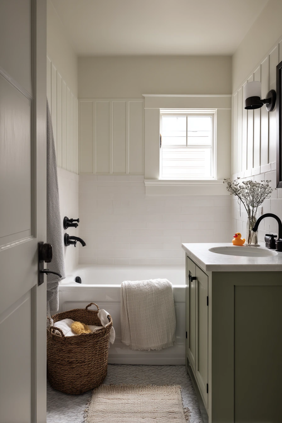 Weekend Reset in a Craftsman Hall Bath