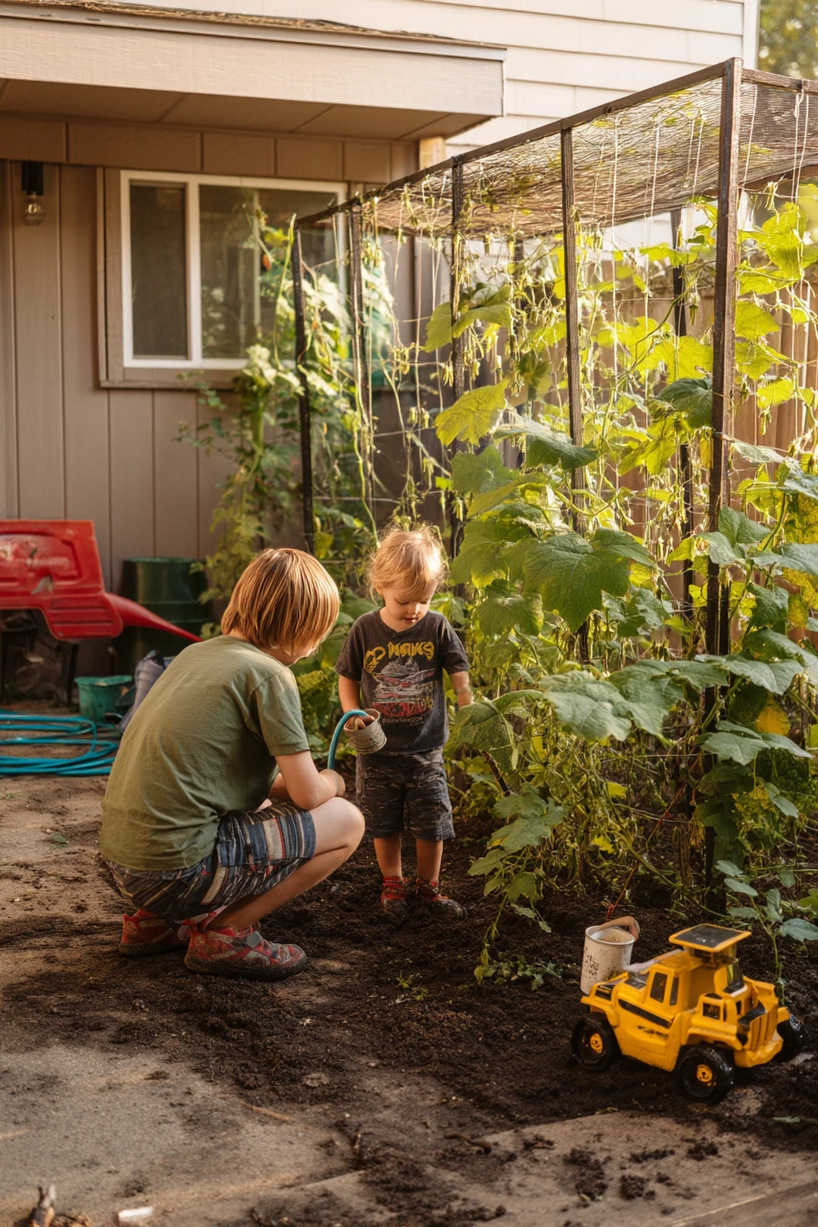 Kids Help in the Garden