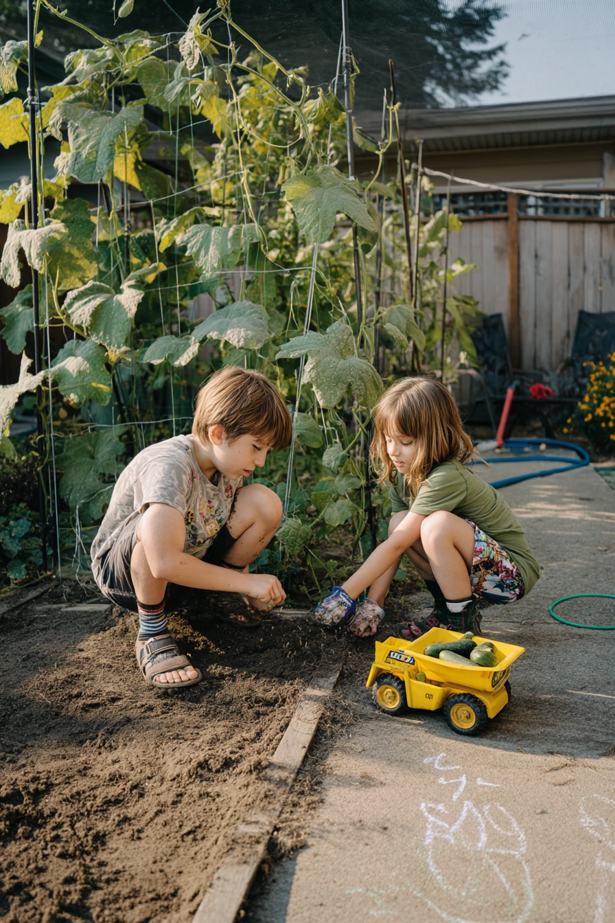 Kids Help in the Garden