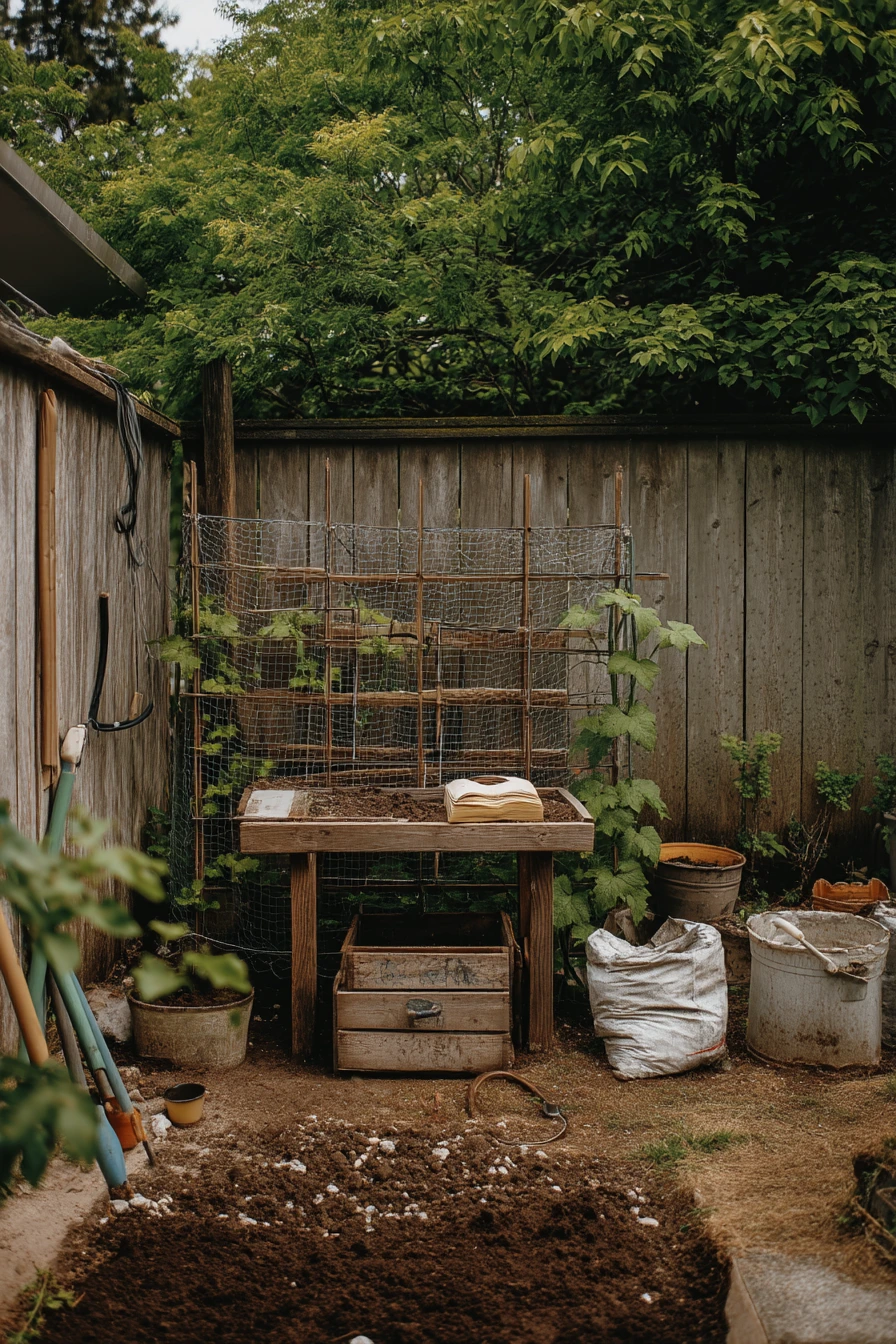 Budget Trellis DIY Against the Fence