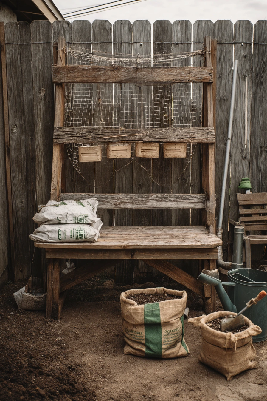 Budget Trellis DIY Against the Fence