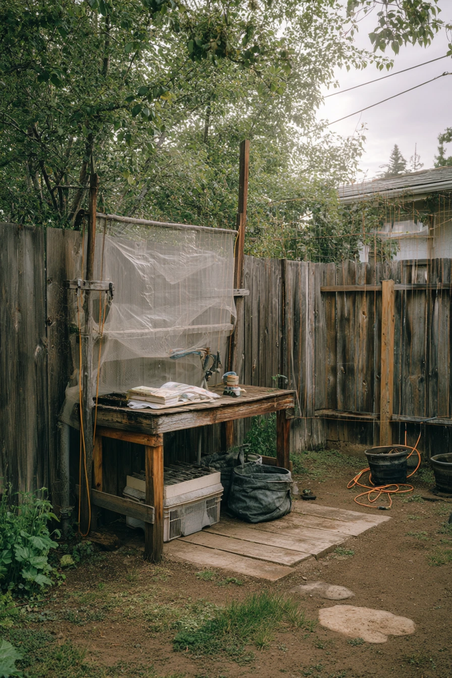 Budget Trellis DIY Against the Fence