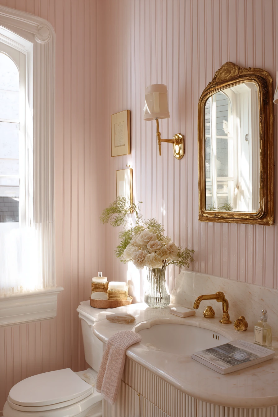 Blush Guest Bath Glow-Up