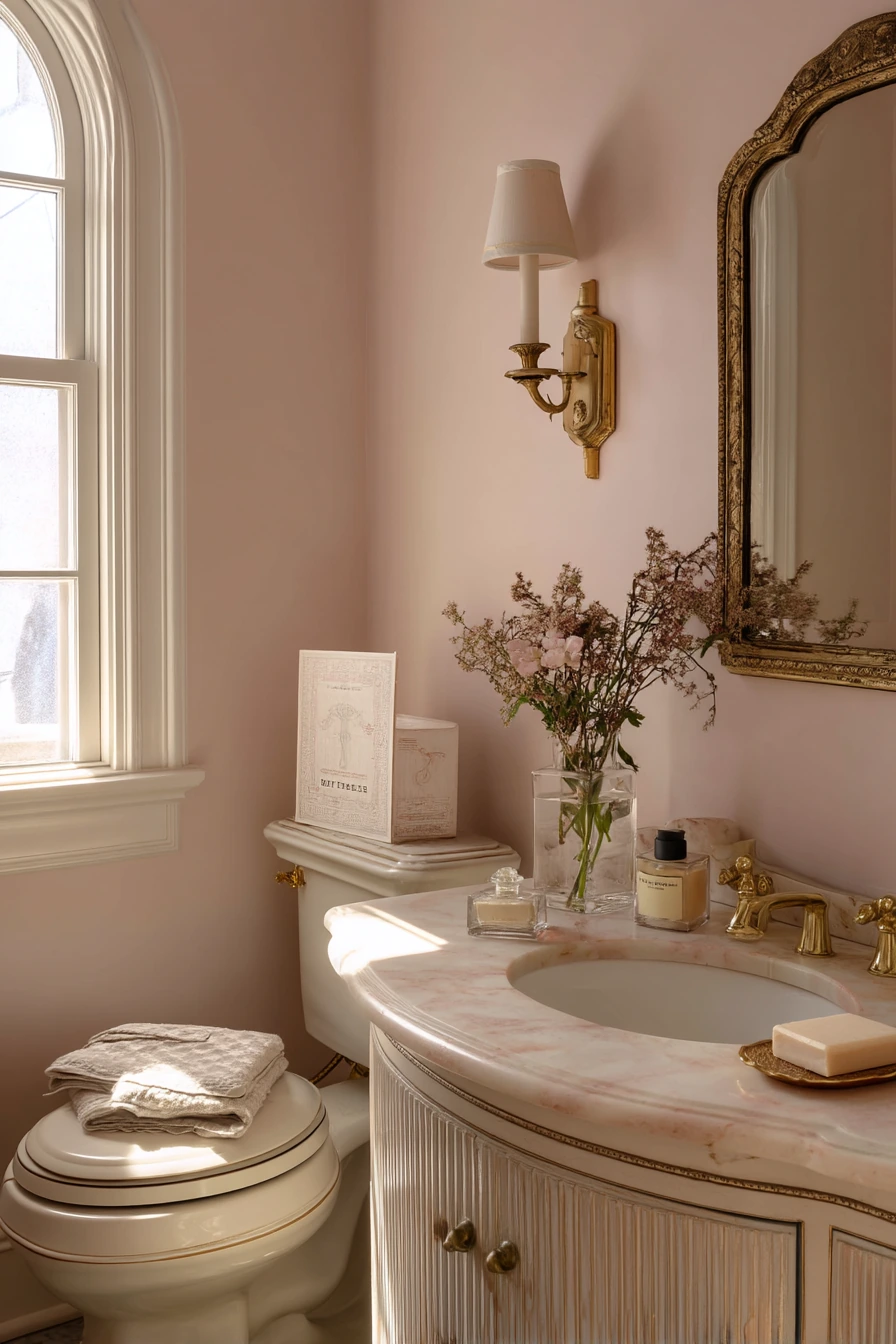 Blush Guest Bath Glow-Up