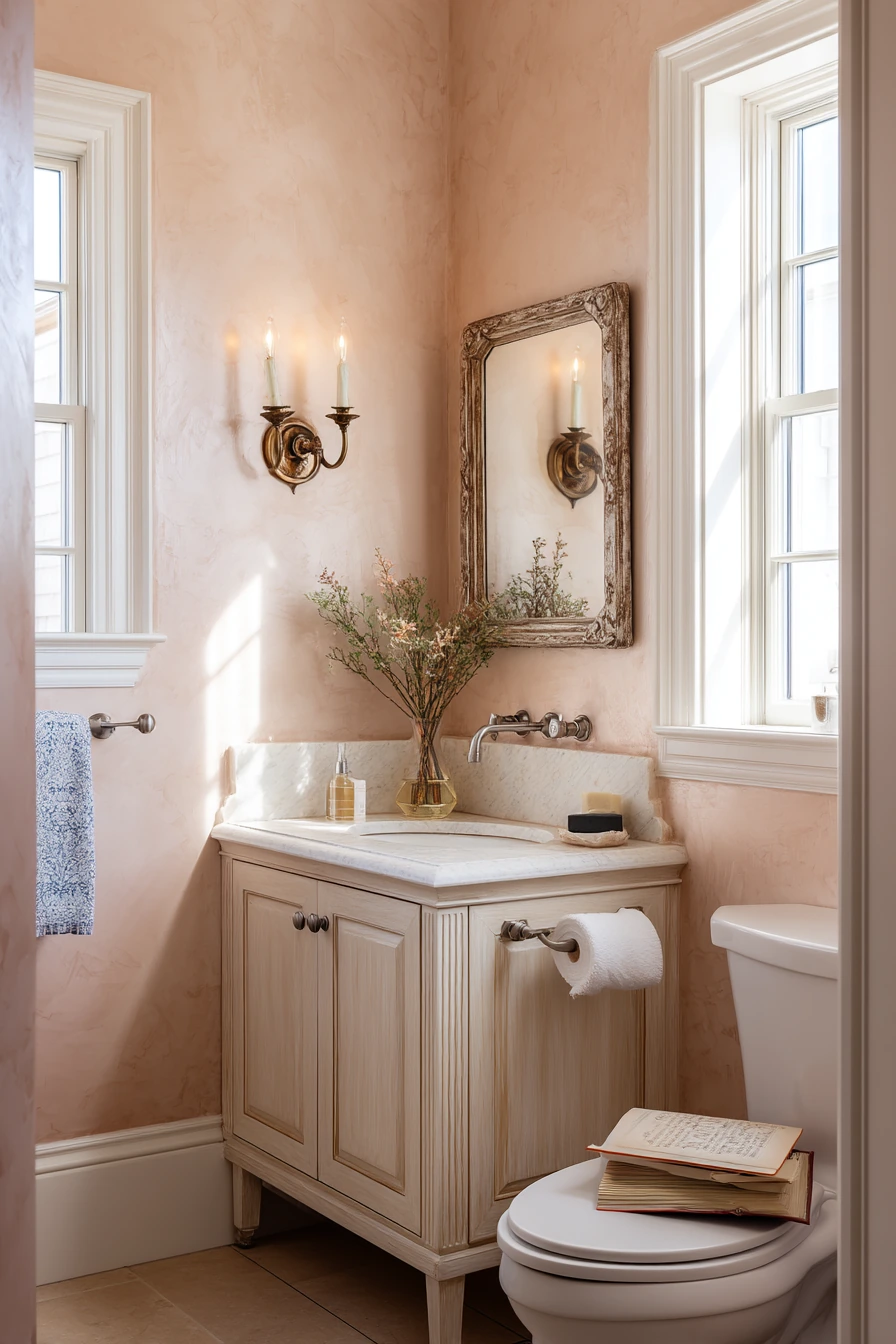 Blush Guest Bath Glow-Up