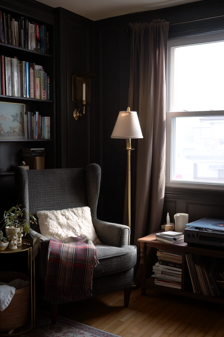 Renter-Friendly Dark Academia with Thrifted Layers