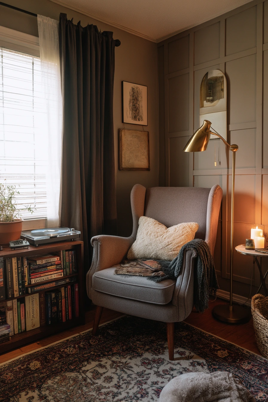 Renter-Friendly Dark Academia with Thrifted Layers