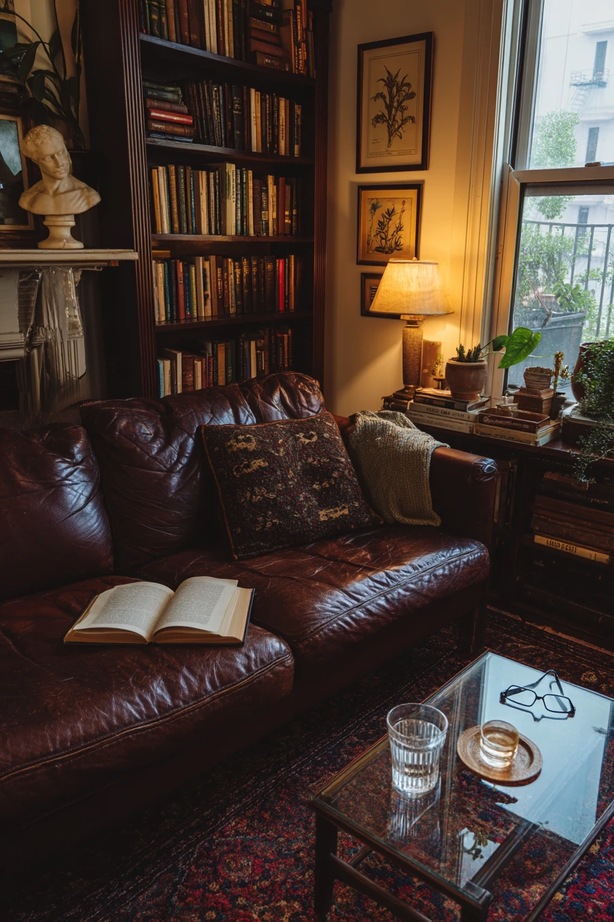 Bookish Victorian Corner for Evening Reading