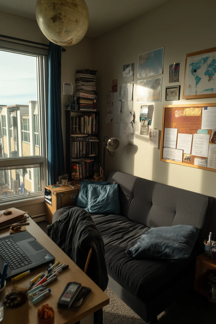 Student Apartment Study Nook Living Room