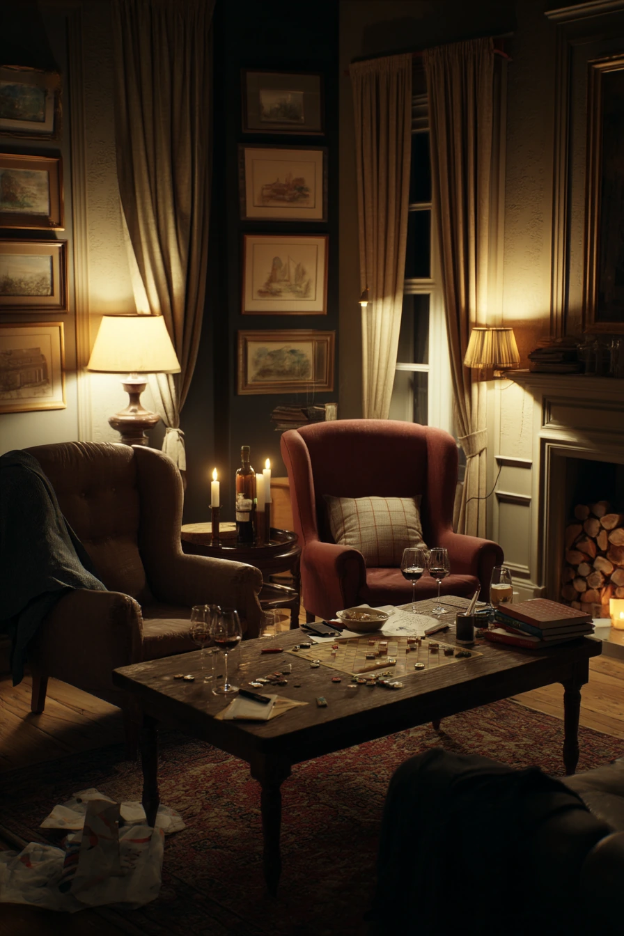 Cozy After-Dinner Conversation Space